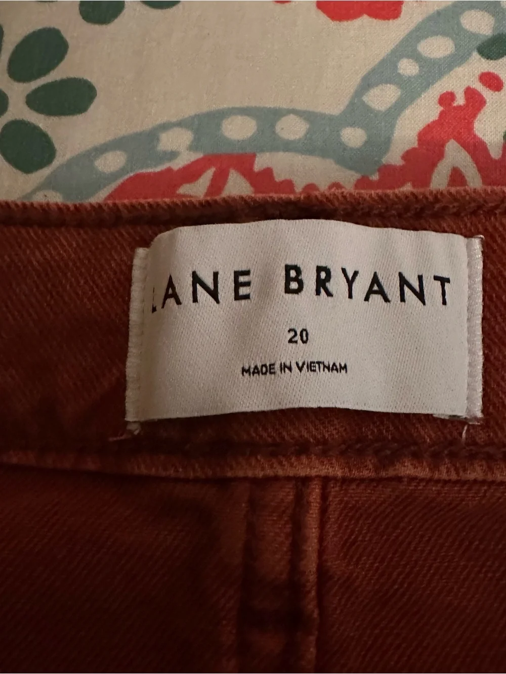 NWT Lane Bryant Signature High-Rise Straight Jeans Burnt Orange